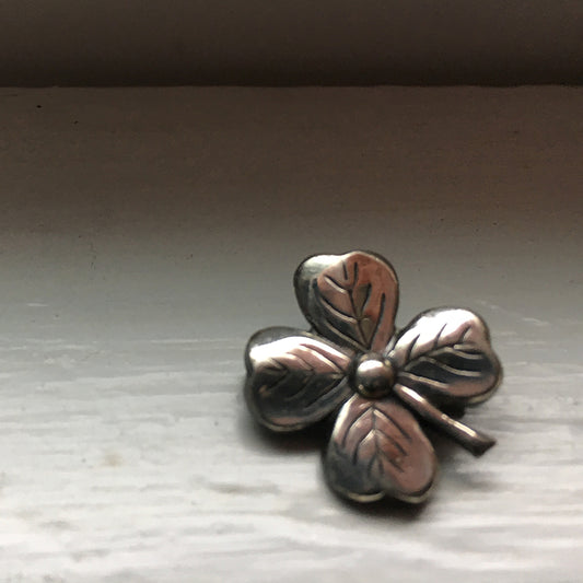Pewter Four-Leaf Clover Pin